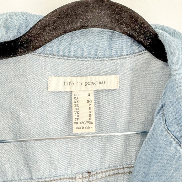 Life in Progress Light Blue Denim Romper - Picture 3 of 5